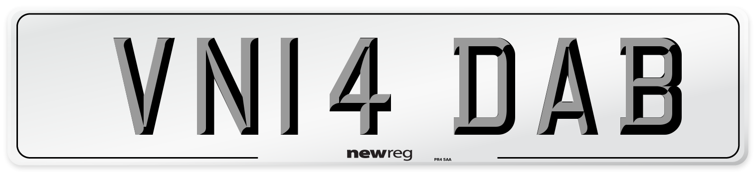 VN14 DAB Number Plate from New Reg